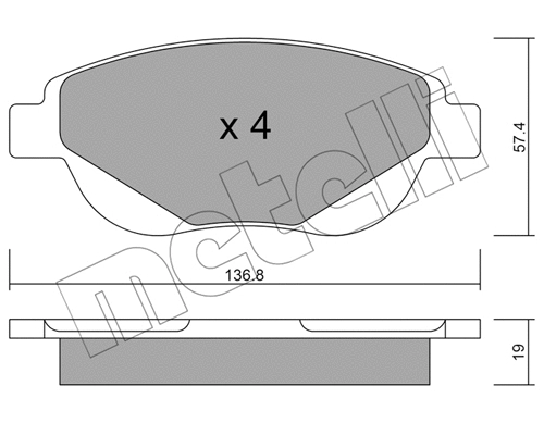 Brake Pad Set, disc brake (22-0948-0)