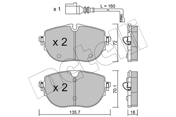 Brake Pad Set, disc brake (22-1321-0)
