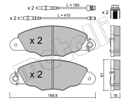 Brake Pad Set, disc brake (22-0334-1)