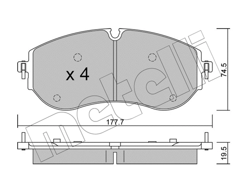 Brake Pad Set, disc brake (22-1262-0)