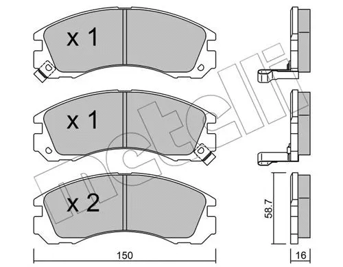 Brake Pad Set, disc brake (22-0134-0)