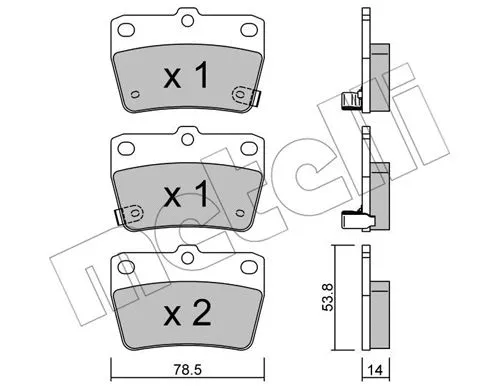 Brake Pad Set, disc brake (22-0431-0)