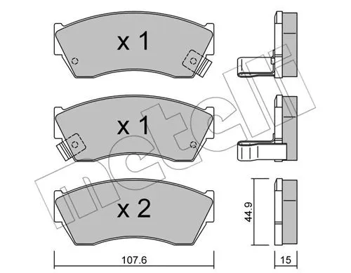 Brake Pad Set, disc brake (22-0168-0)