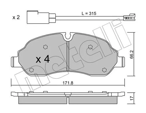 Brake Pad Set, disc brake (22-1032-0)