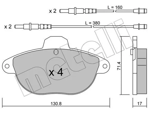 Brake Pad Set, disc brake (22-0290-0)