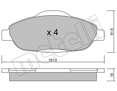 Brake Pad Set, disc brake (22-0804-0)