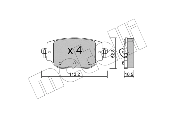 Brake Pad Set, disc brake (22-1346-0)