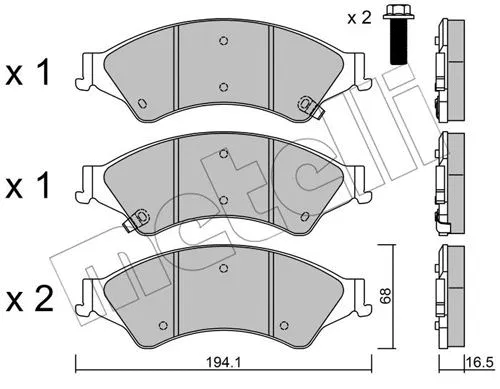 Brake Pad Set, disc brake (22-0971-0)