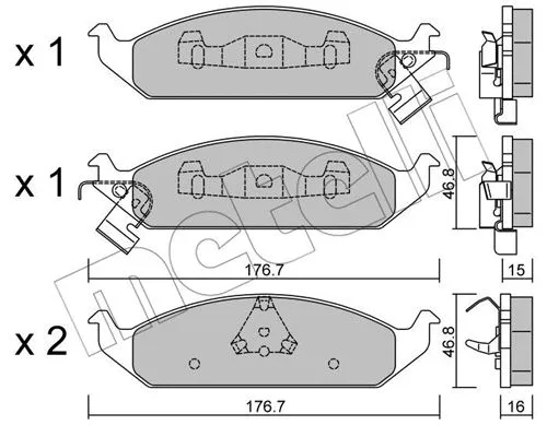 Brake Pad Set, disc brake (22-0355-0)