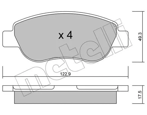 Brake Pad Set, disc brake (22-0781-0)