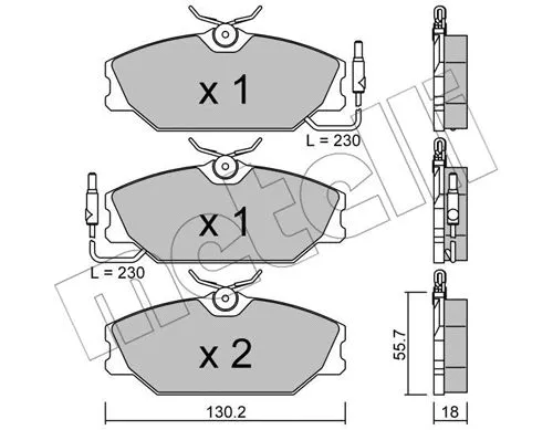 Brake Pad Set, disc brake (22-0142-1)
