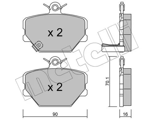 Brake Pad Set, disc brake (22-0341-0)