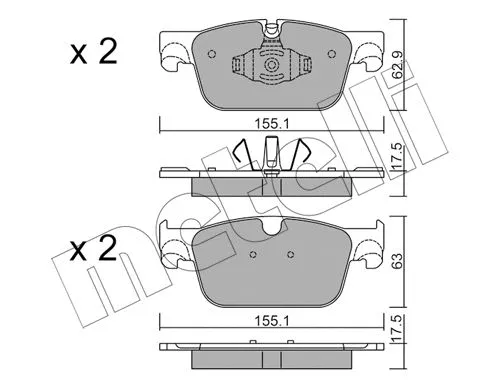 Brake Pad Set, disc brake (22-1119-0)