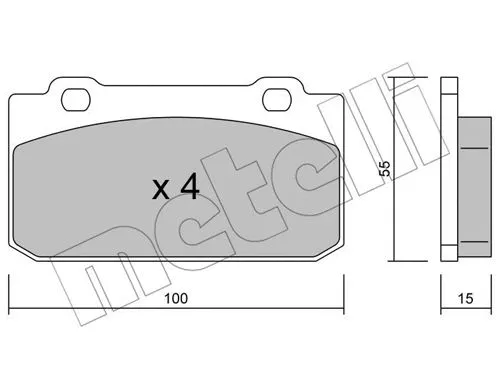 Brake Pad Set, disc brake (22-0040-0)