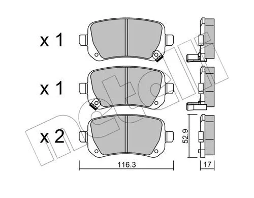 Brake Pad Set, disc brake (22-0864-0)