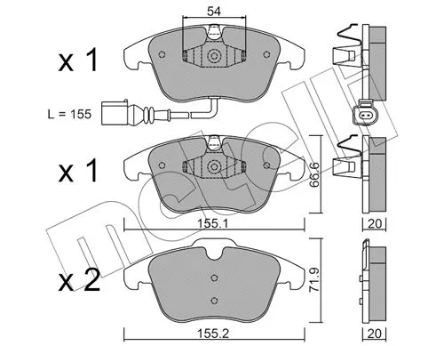 Brake Pad Set, disc brake (22-0675-1)