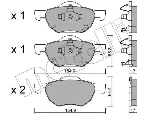 Brake Pad Set, disc brake (22-0730-0)