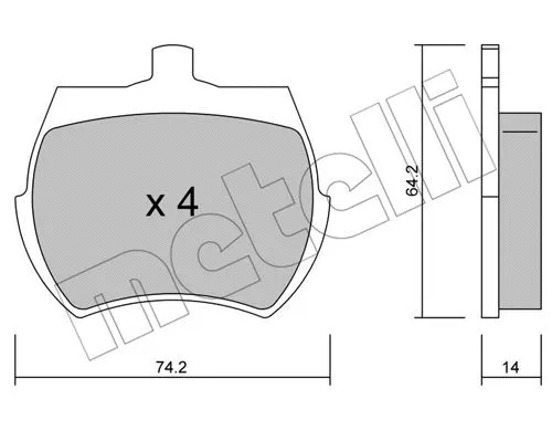 Brake Pad Set, disc brake (22-0019-0)