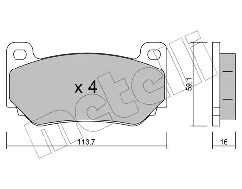 Brake Pad Set, disc brake (22-0391-0)