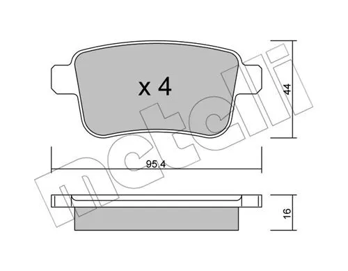 Brake Pad Set, disc brake (22-0814-0)