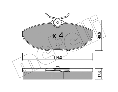 Brake Pad Set, disc brake (22-1190-0)
