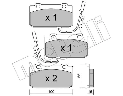 Brake Pad Set, disc brake (22-0040-2)