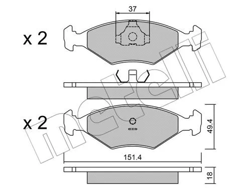 Brake Pad Set, disc brake (22-0057-2)