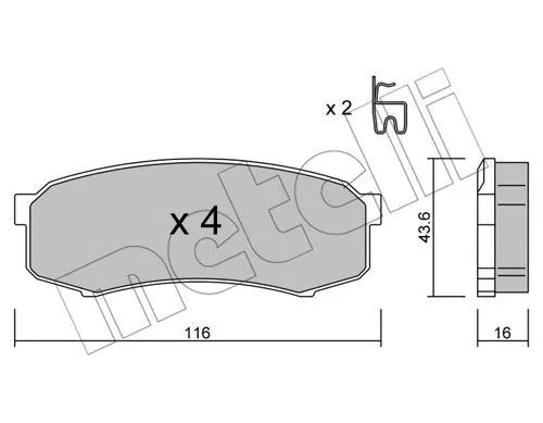 Brake Pad Set, disc brake (22-0432-0)