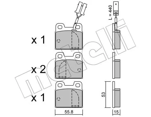 Brake Pad Set, disc brake (22-0009-1)
