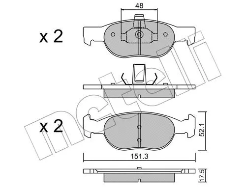 Brake Pad Set, disc brake (22-0079-2)