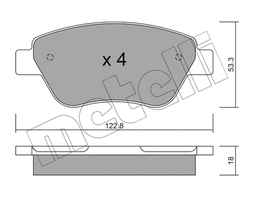 Brake Pad Set, disc brake (22-0321-1)