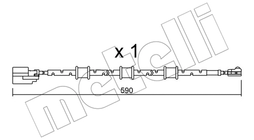 Warning Contact, brake pad wear (SU.322)