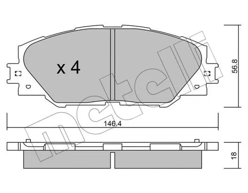 Brake Pad Set, disc brake (22-0748-0)