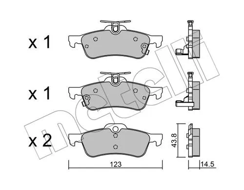 Brake Pad Set, disc brake (22-0556-1)