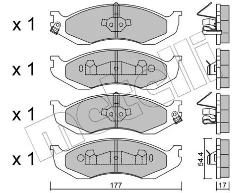 Brake Pad Set, disc brake (22-0218-1)