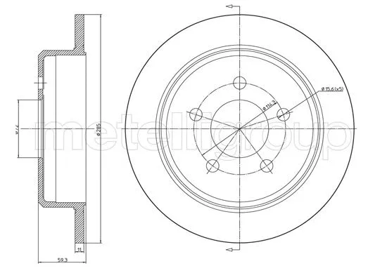 Brake Disc (23-1628C)