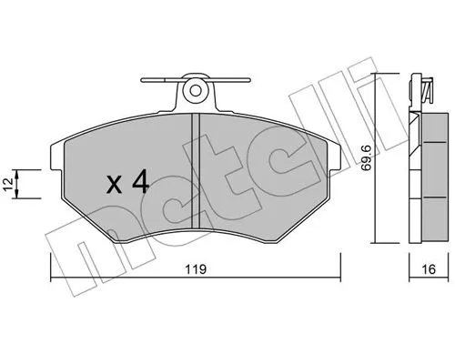 Brake Pad Set, disc brake (22-0050-0)