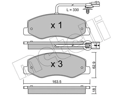Brake Pad Set, disc brake (22-0900-0)