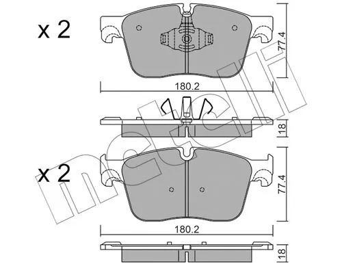 Brake Pad Set, disc brake (22-1124-0)