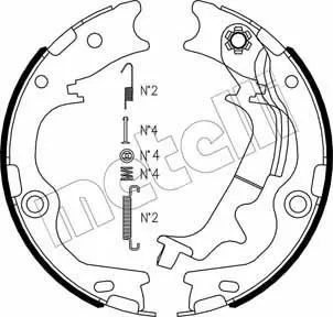 Brake Shoe Set, parking brake (53-0502K)