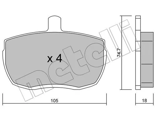 Brake Pad Set, disc brake (22-0016-0)