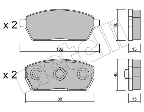 Brake Pad Set, disc brake (22-0438-0)