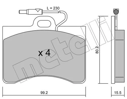 Brake Pad Set, disc brake (22-0085-0)