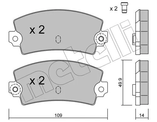 Brake Pad Set, disc brake (22-0147-1)