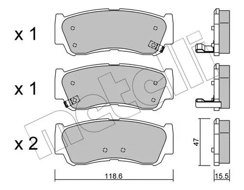 Brake Pad Set, disc brake (22-0788-0)