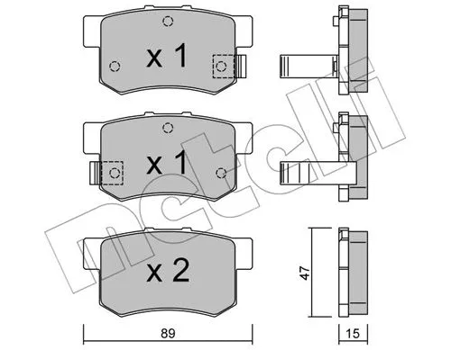 Brake Pad Set, disc brake (22-0173-0)