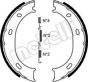 Brake Shoe Set, parking brake (53-0239K)