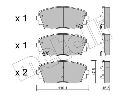Brake Pad Set, disc brake (22-0941-0)
