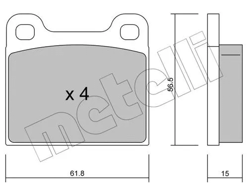 Brake Pad Set, disc brake (22-0003-0)