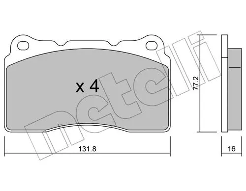 Brake Pad Set, disc brake (22-0288-1)